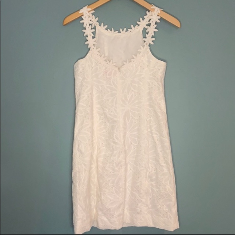 Lilly Pulitzer Annabelle Shift Dress White Eyelet Size 2 - Picture 3 of 6